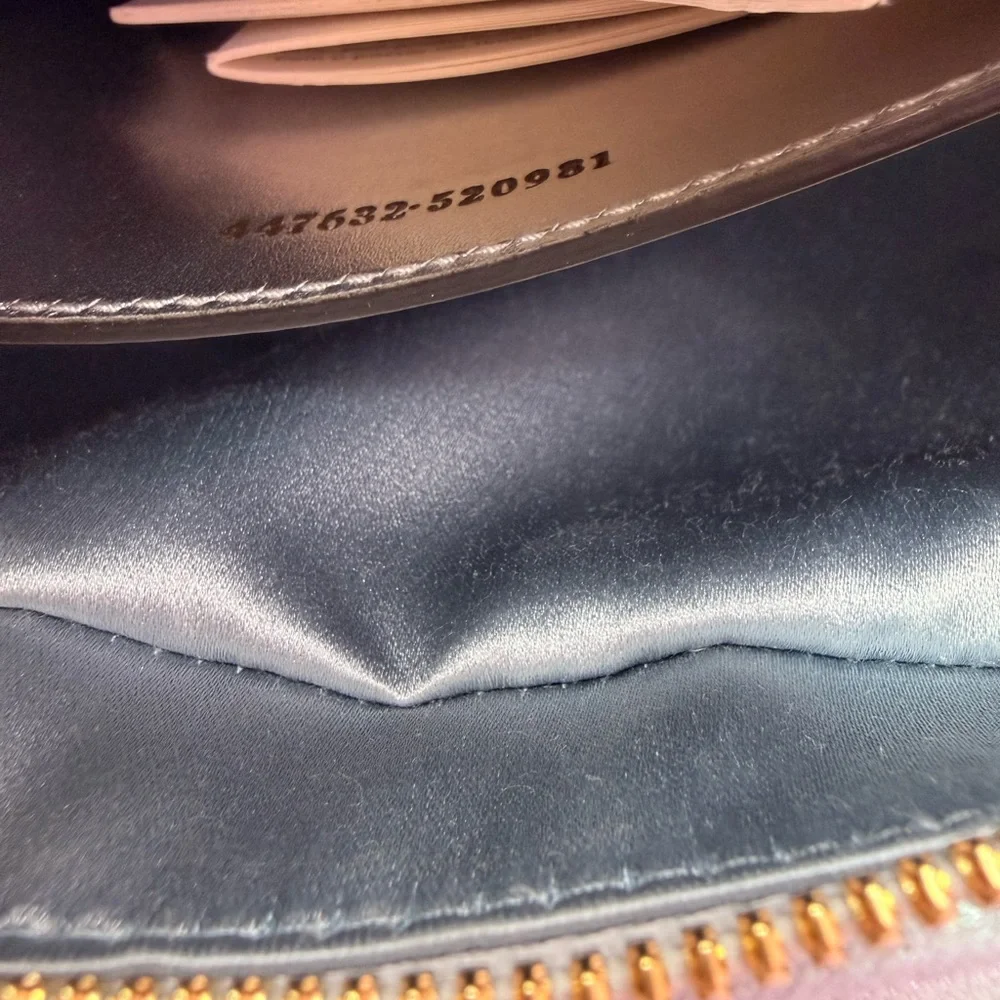 Gucci Iridescent White Crossbody Bag with Gold Accents - Picture 8 of 8